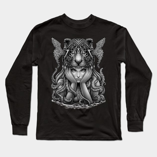 neo traditional girl Long Sleeve T-Shirt by Winya